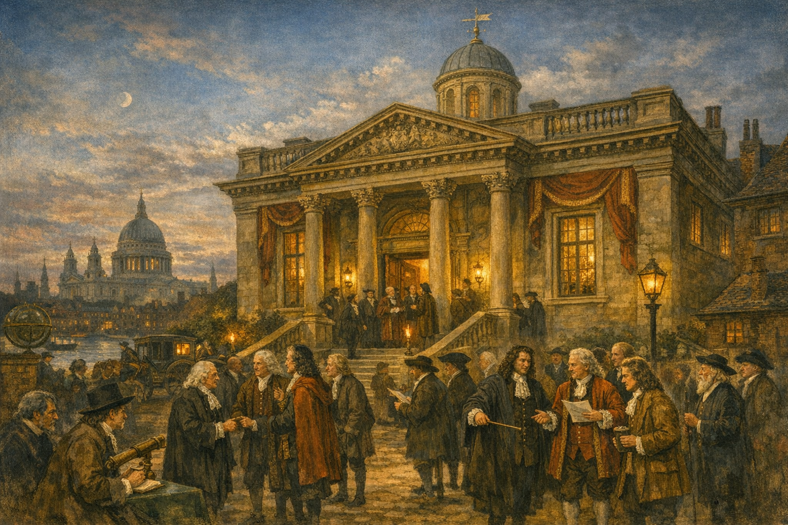 The Royal Society establishes natural philosophy, in conflict with religious narrative