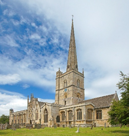 A Norman Church with a spire added to the tower