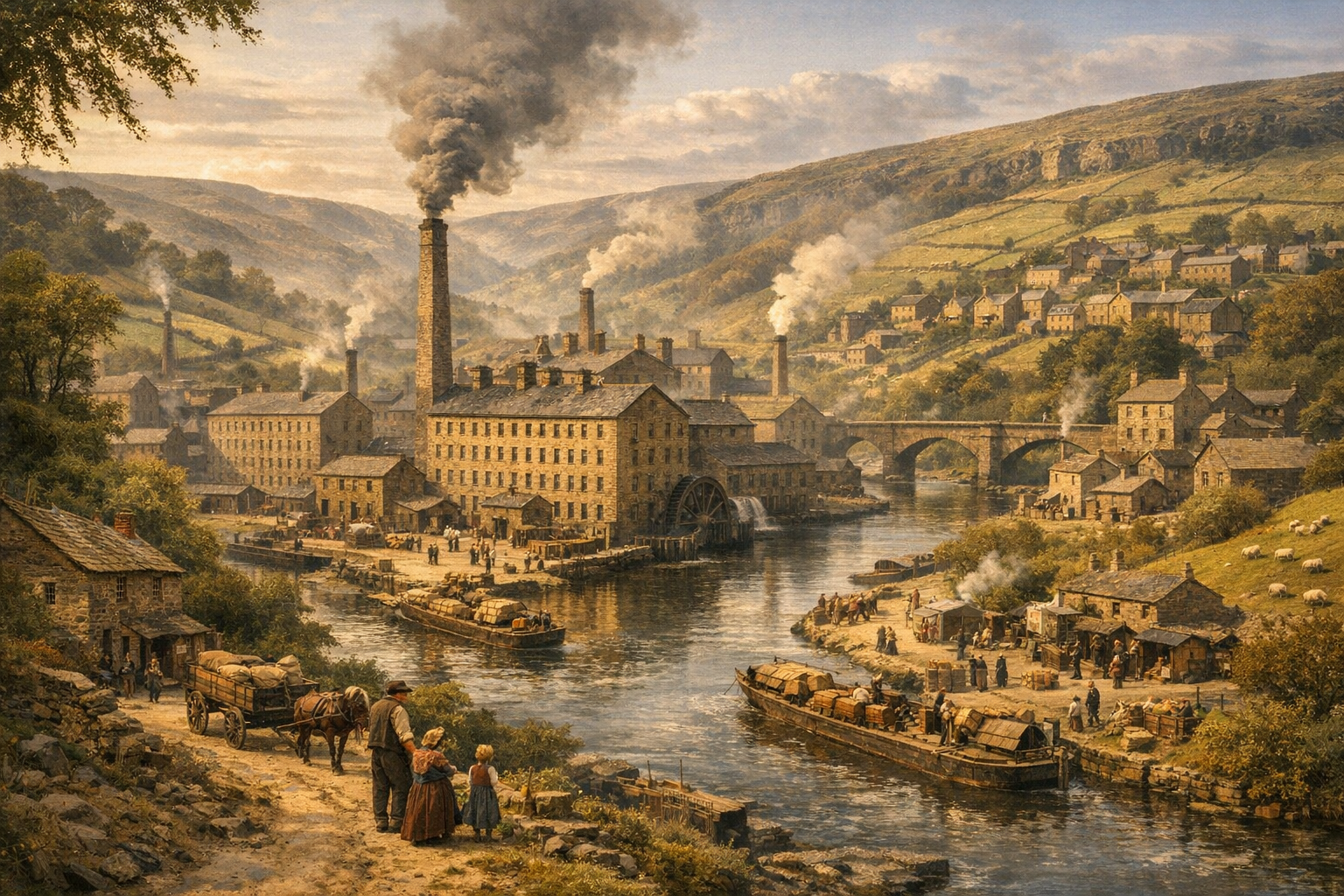 An industrial town set in the 1800s