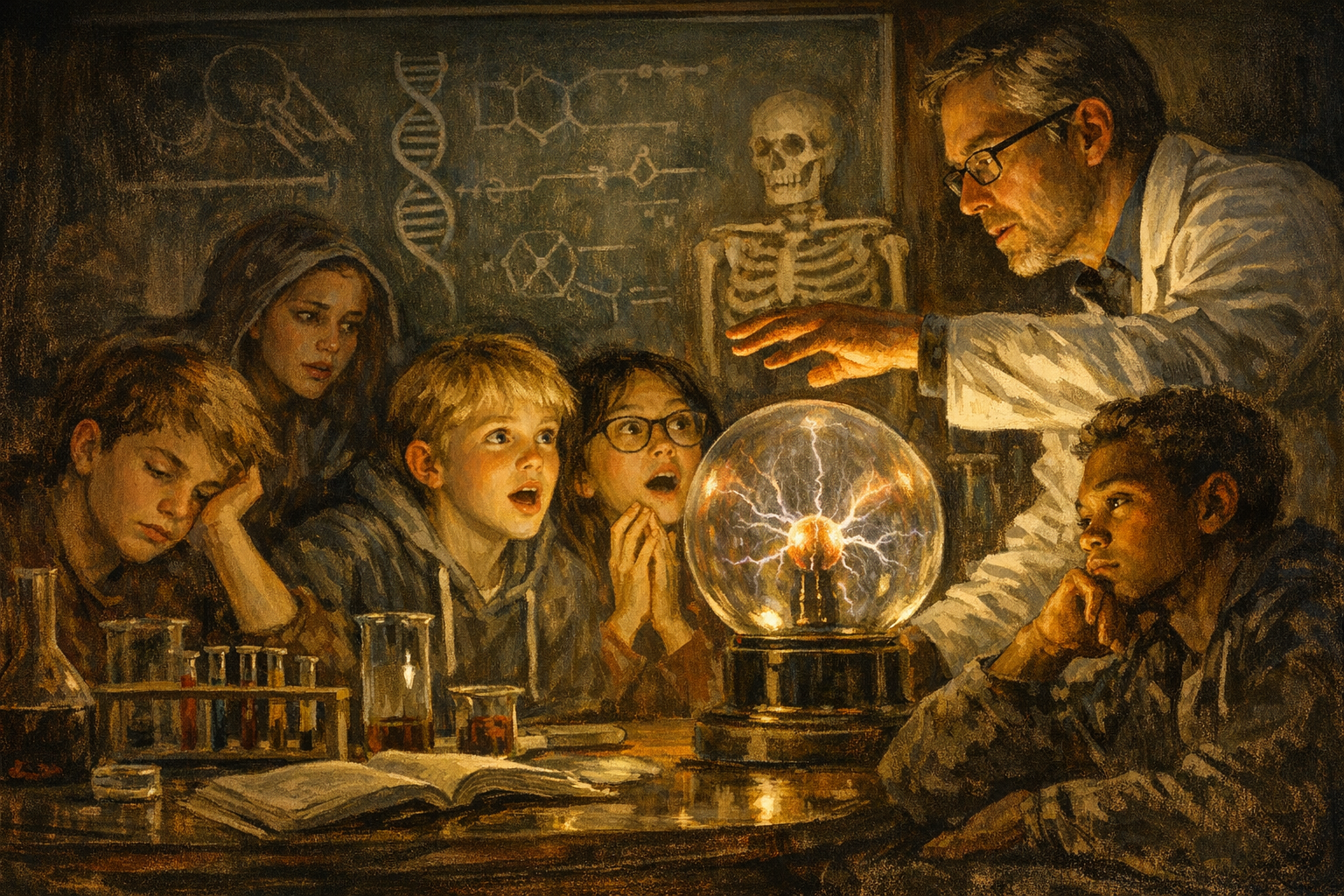 A range of reactions to a science experiment