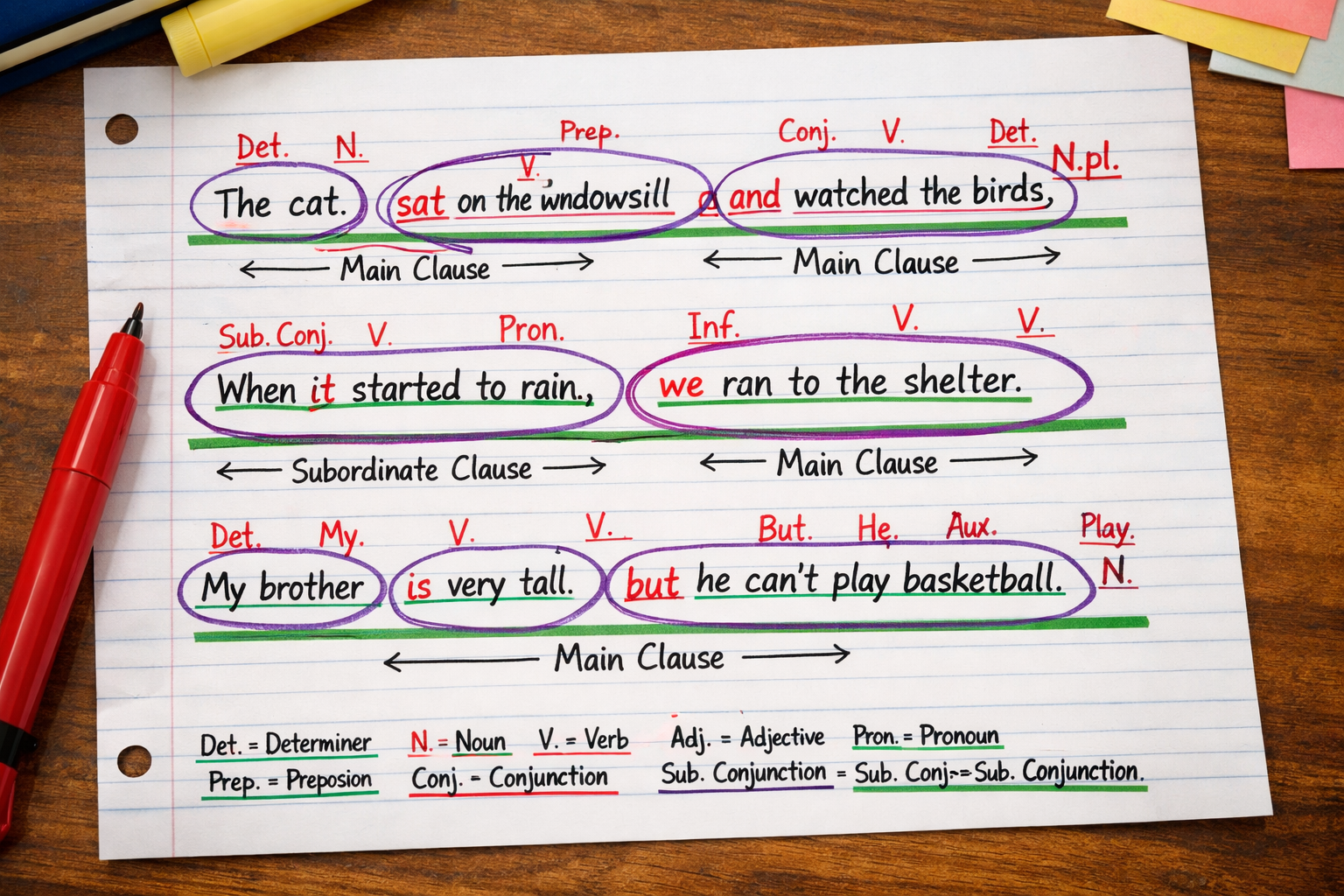 The analysis of grammatical forms