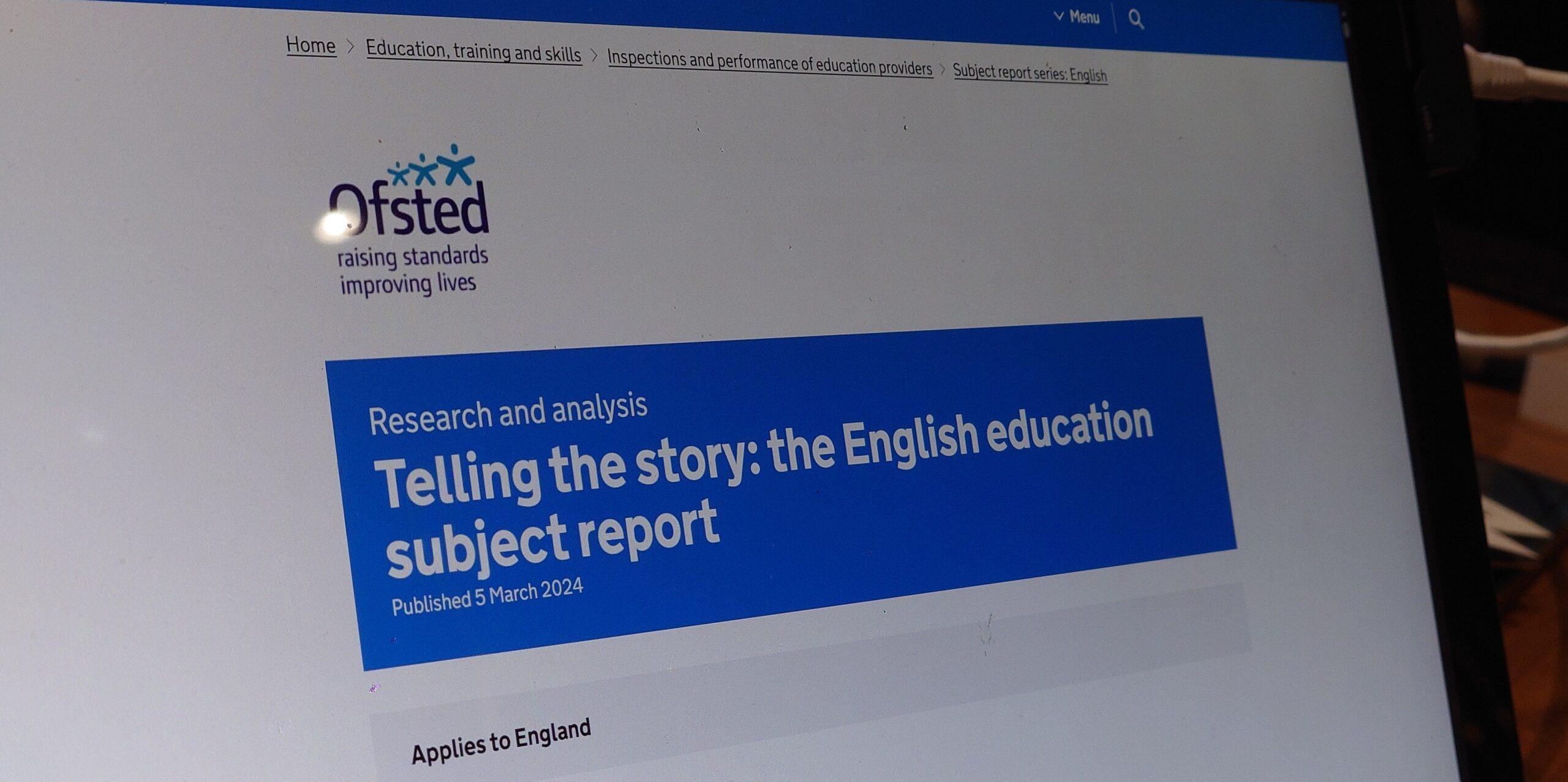Methodological Knowledge as Curriculum: A Comparative Analysis of the Discipline of English Framework and Ofsted’s “Telling the Story: The English Education Subject Report”